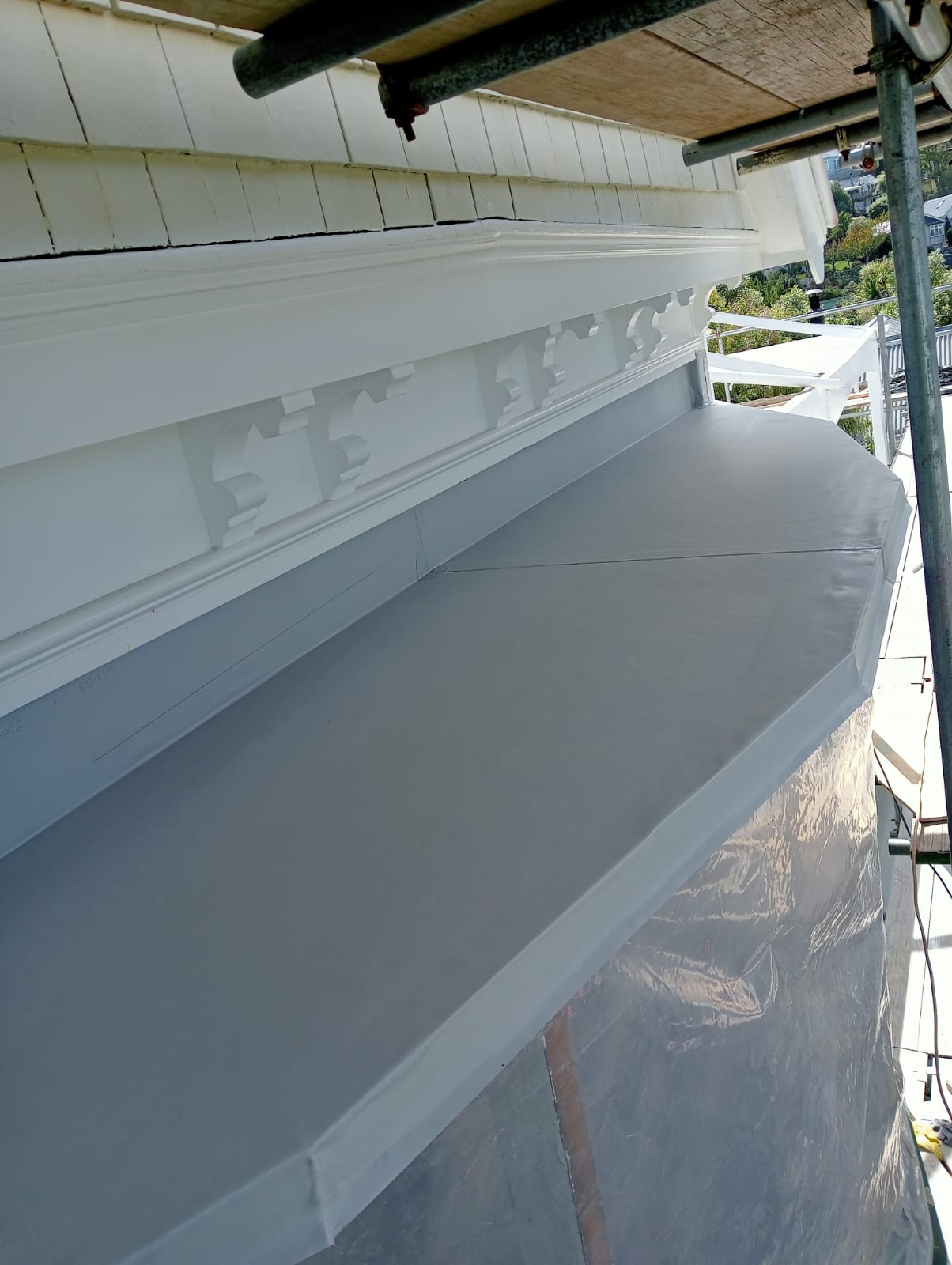 Roof detail after waterproofing